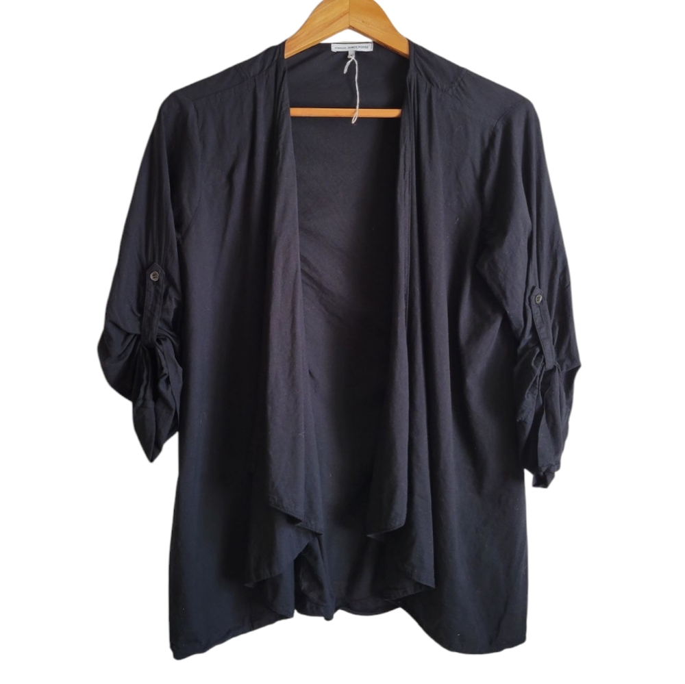 JAMES PERSE New Roll Tab Sleeve Open Cotton Blouse Size 4